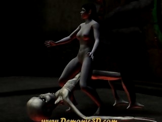 Alien Gray fucked fairy girl